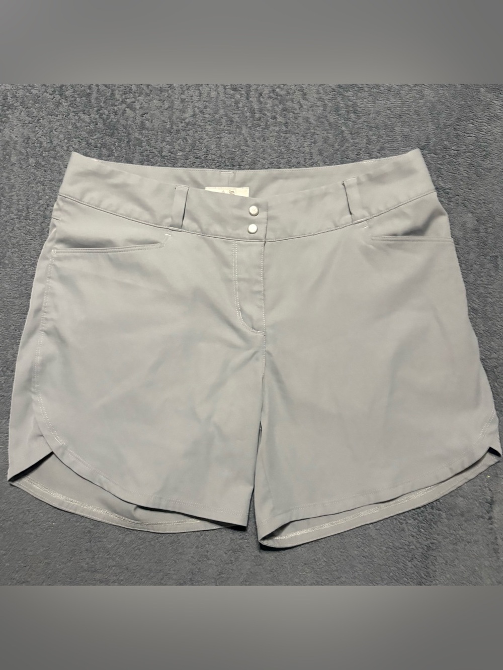 adidas Women's Light Gray Athletic Golf Shorts 8